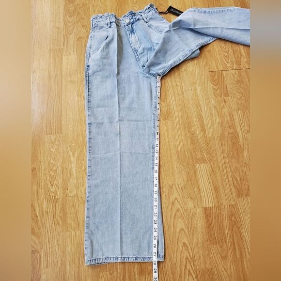 NEW! Blank NYC | Paperbag Waist Wide Leg Jeans - size Small - Picture 9 of 12